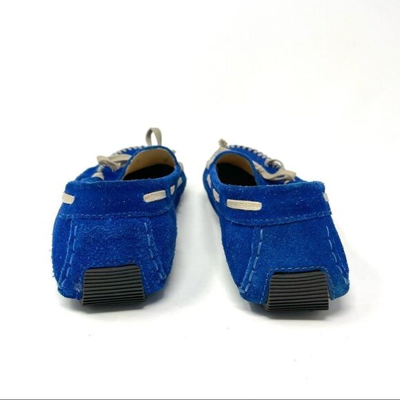 𝅺VERA Wang Premium Label Royal Blue Suede Driving Moccasin Size 6/36 - Picture 8 of 14